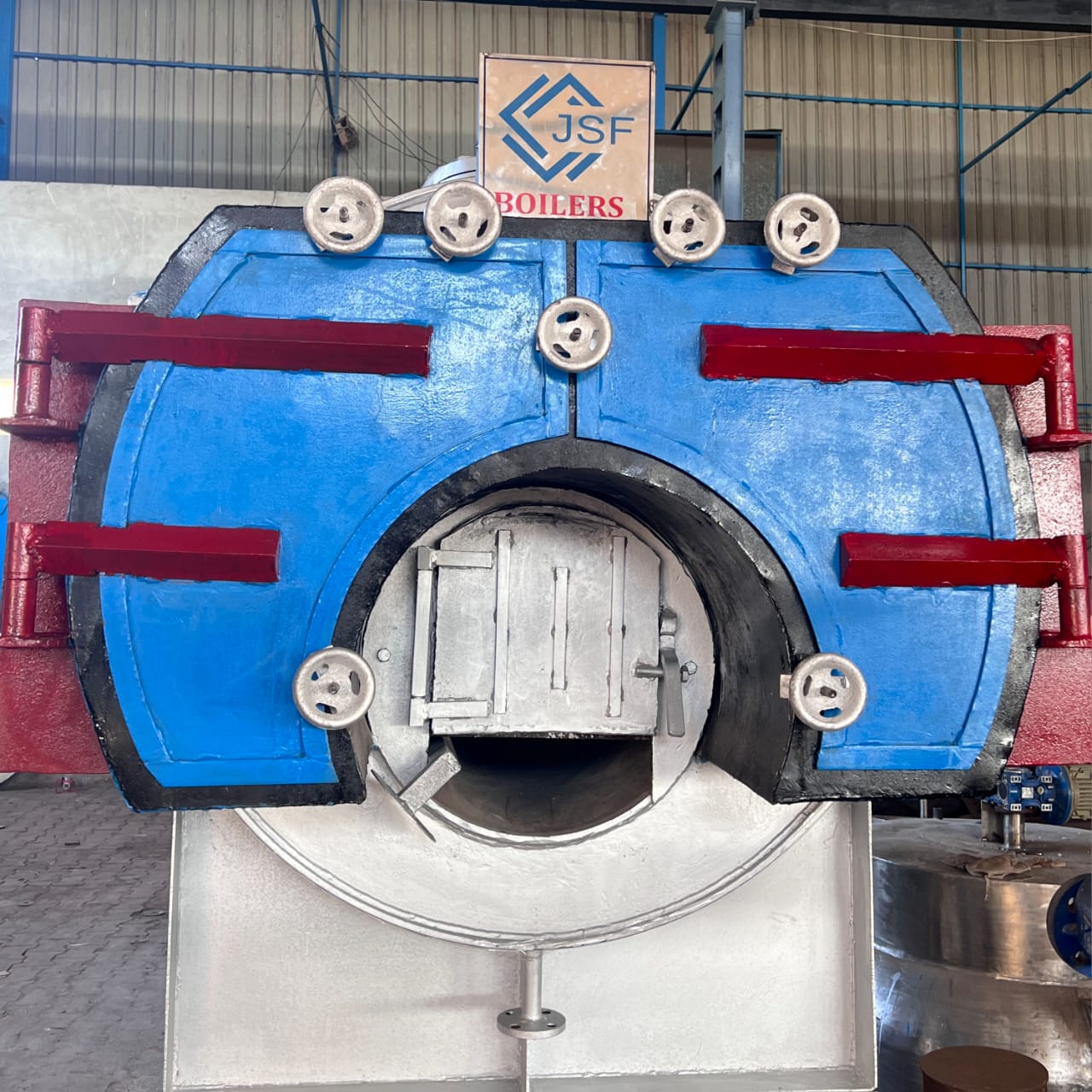 Blue front JSF Boilers steam boiler